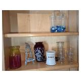 Collection of Decorative Vases, Candle Warmer, and Easel