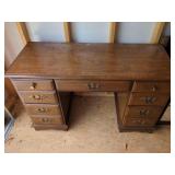 Wood Desk with Drawers