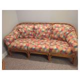 Wicker Sofa with Cushions