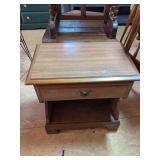 Wood End Table with Drawer