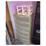 Plastic Storage Drawers with Shelf