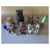 Owl Figurine Collection - Assorted Materials and Styles