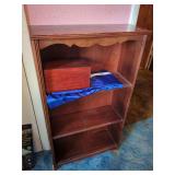 Wood Bookcase and Index Card Filing Box