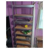 Metal Shelving Unit with Wood Shelves