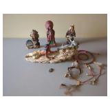 Figurines, Dream Catcher, and Stone Artifact