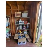 Metal Shelf with Contents