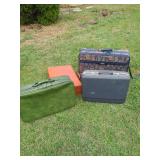 Group of Suitcases: Assorted Colors and Styles