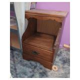 Wood Side Table with Drawer
