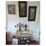 Picture Frames, Candlestick Holders, and Lamps