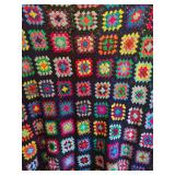 Handmade Crocheted Granny Square Blanket