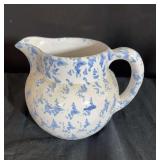 Speckled Blue Ceramic Pitcher