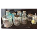 Collection of Various Glass Jars