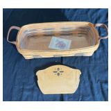 Longaberger Basket with Protector and Lid