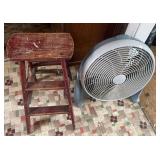 Step Stool and Box Fan