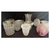 Collection of Glass Lamp Shades