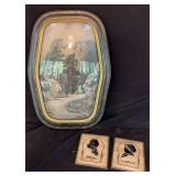 Framed Mount Rushmore Art & Silhouette Portraits