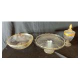Glassware Set with Gold Accents