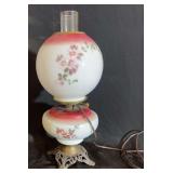 Floral Decorated Gone With The Wind Lamp