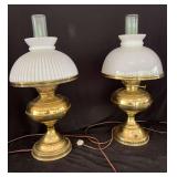Pair of Brass Lamps