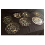Glass Plates and Dish Set
