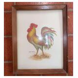 Framed Nellie Meadows Rooster Print