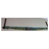 Egretta Wells Signed Painted Cross Saw
