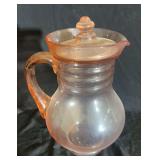 Pink Glass Pitcher