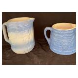 2 Stoneware Pitchers