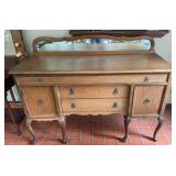Wood Sideboard with Mirror