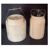 2 Stoneware Jars