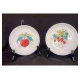 Pair of Milk Glass Plates