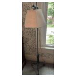 Wrought Iron Floor Lamp with Decorative Shade