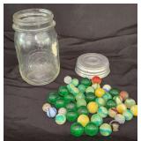 Uranium Glass Marbles Collection