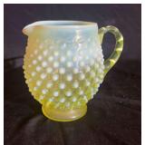 Uranium Vaseline Glass Pitcher