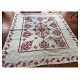 Floral Embroidered Quilt
