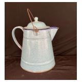Speckled Blue Enamelware Coffee Pot