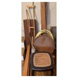 Wicker Seat Stool, Wicker Tray, and More