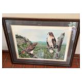 Framed Charles Spangler Hawks Print