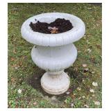 White Decorative Urn Planter