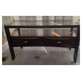 Glass Top Console Table