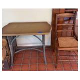 Wood Chair and Small Table