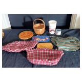 Longaberger Basket with Accessories