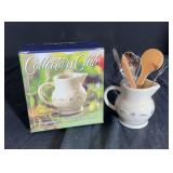 Longaberger Miniature Milk Pitcher with Tools