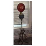 Ornate Dragon Glass Globe Floor Lamp