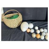 Decorative Egg Collection with Basket