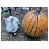 Pumpkin and Rabbit Decor