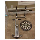 CIRCOA Razor Pogo Stick, Halex Dartboard, and Pull-up Bar