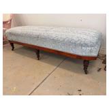 Upholstered Bench with Wood Frame