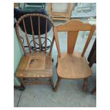 Set of Two Wooden Chairs
