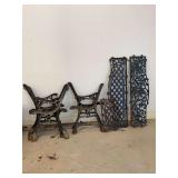 Cast Iron Bench Frames and Sections